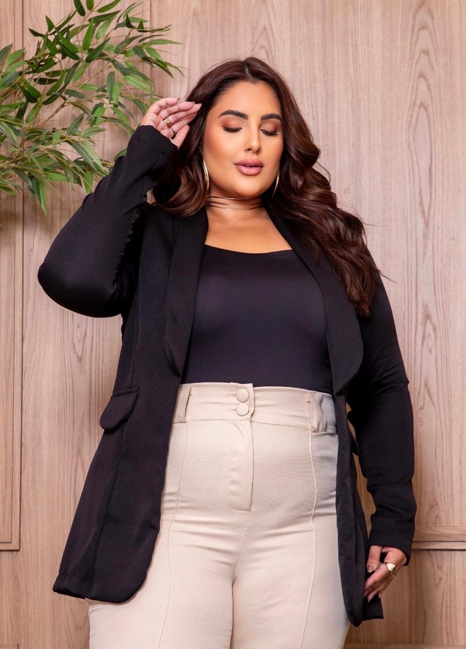Blazer max Plus size preto foto 3