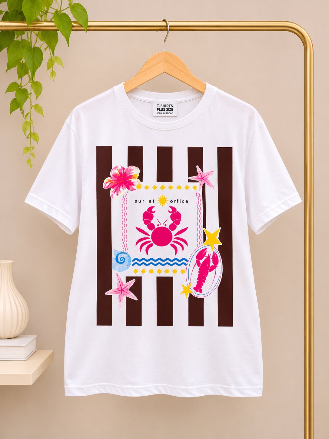 T-shirt praia listras