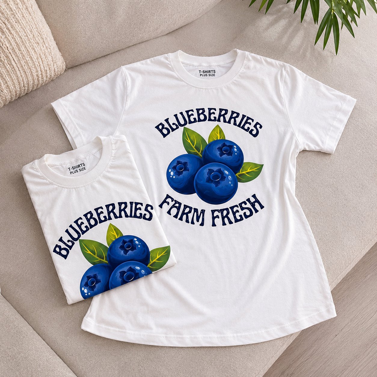 T-shirt plus size blueberries