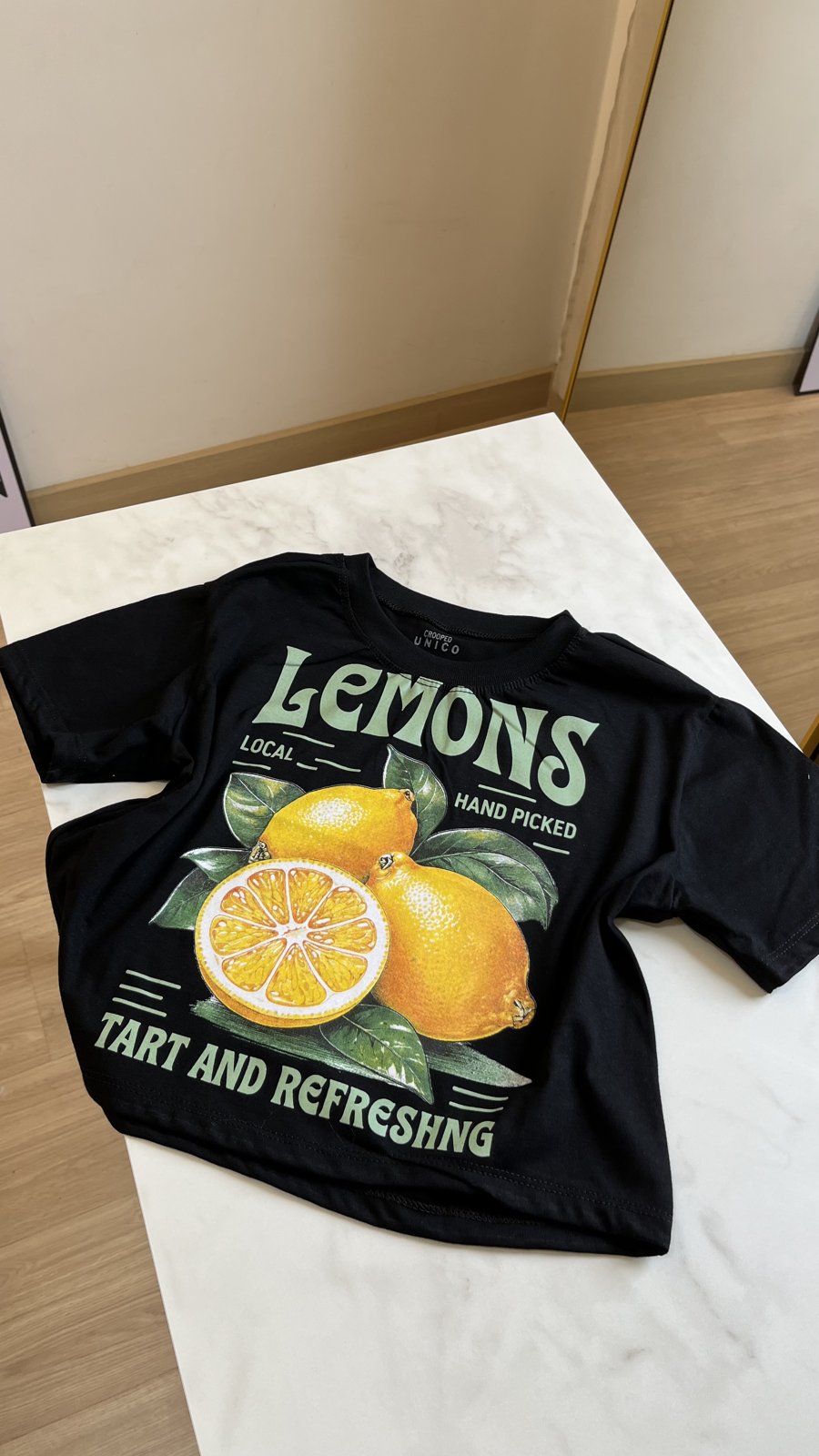 T- shirts cropped lemons foto 2