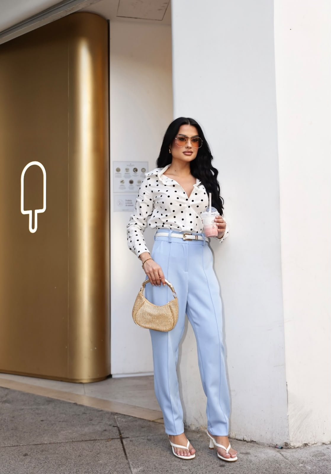 Camisa Helena em Poá branca foto 2